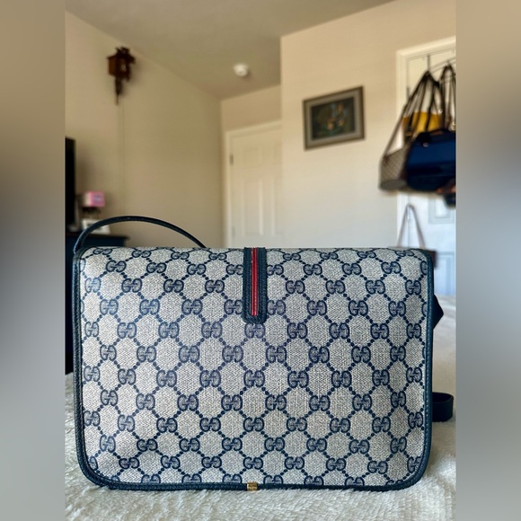Gucci Navy PVC Crossbody Bag - Picture 3 of 16